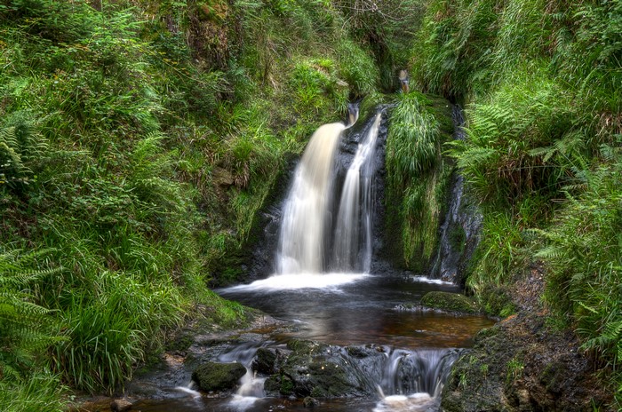 Waterfall in Gortin Forest Park, Northern Ireland