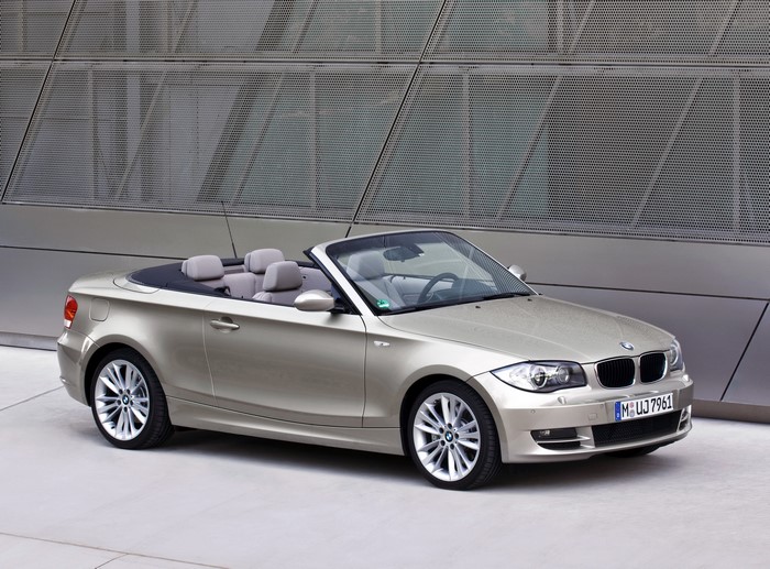 Silver BMW 1 Series Convertible
