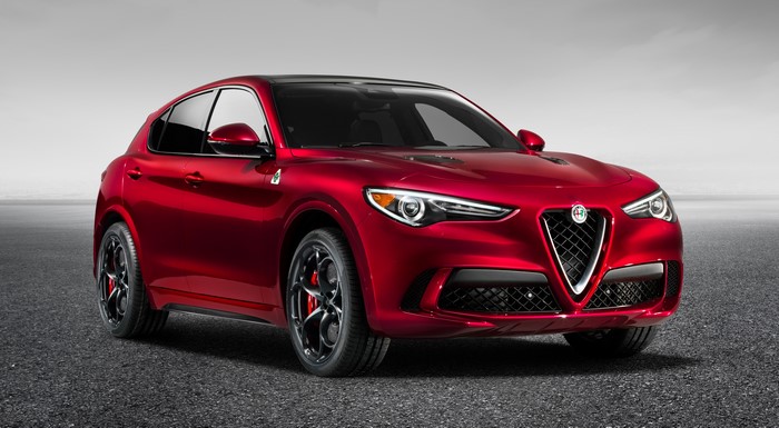 Red Alfa Romeo Stelvio Quadrifoglio Crossover