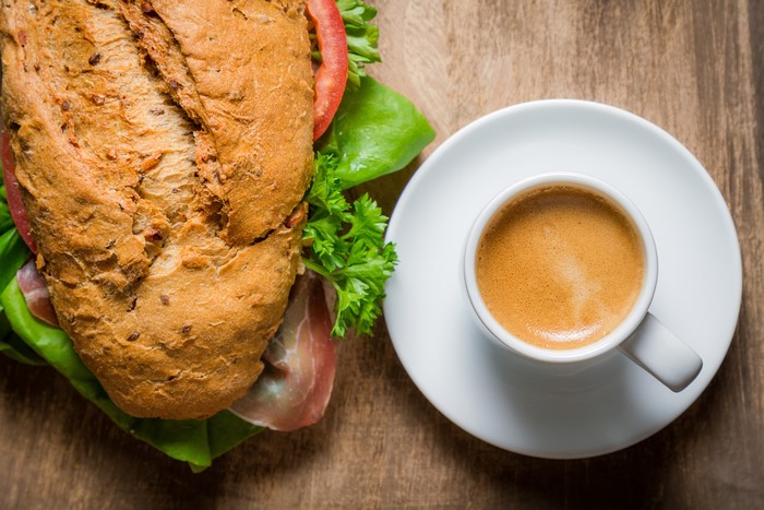 Sandwich and Espresso Coffee