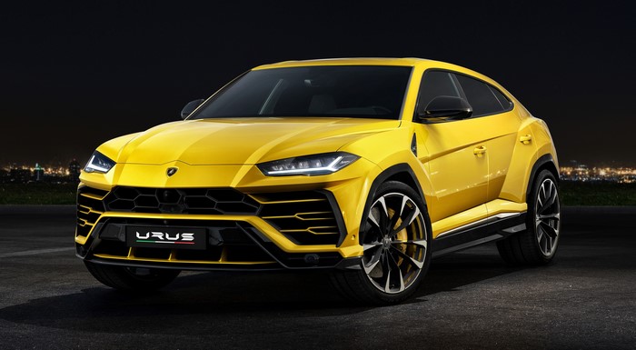 Yellow Lamborghini Urus SSUV