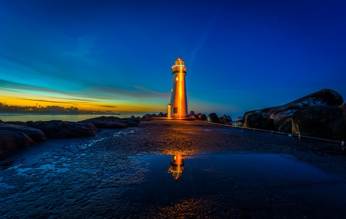 Walton Lighthouse at Santa Cruz Harbor, California