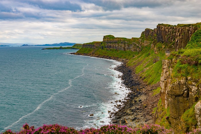 Cliffs and sea on the Isle of Skye, Scotland