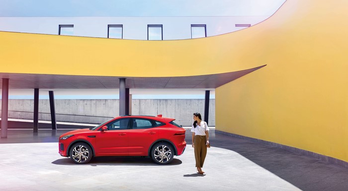 Red Jaguar E-Pace R-Dynamic Crossover