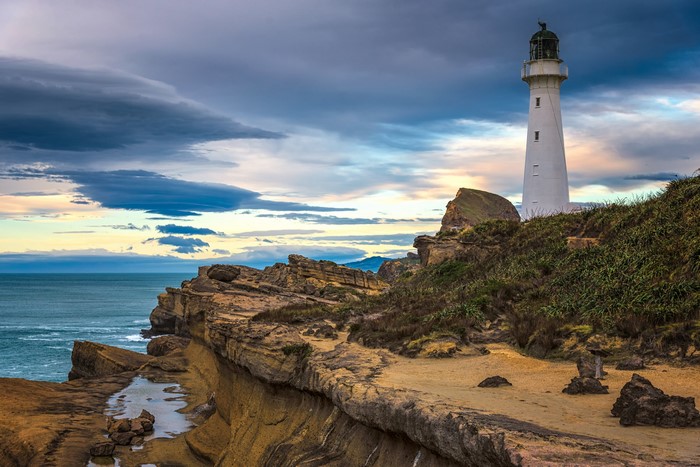 Castlepoint Lighthouse, New Zealand Coast
