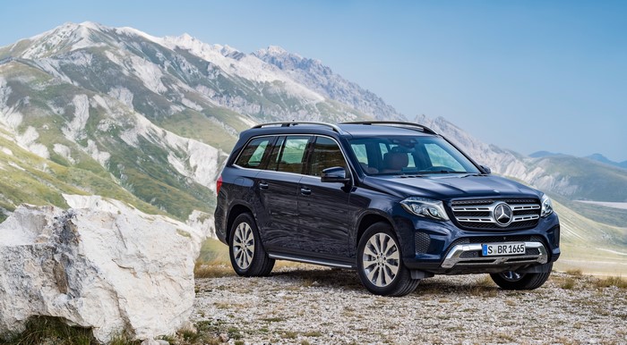 Mercedes-Benz GLS-Class 350d 4MATIC SUV on rocky terrain