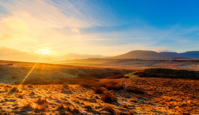 Sunrise Over Yorkshire Dales National Park 4K