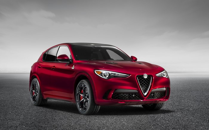 Red Alfa Romeo Stelvio Quadrifoglio Crossover