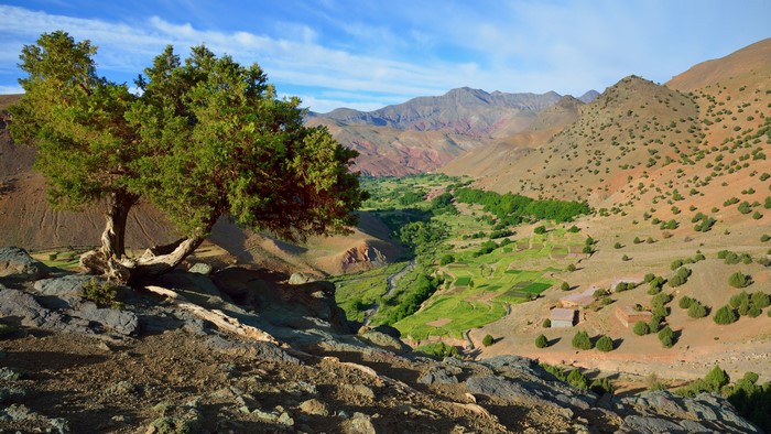 4K Scenic View of Atlas Mountains in Morocco
