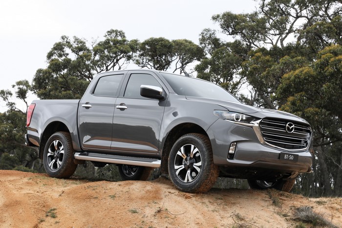 Grey Mazda BT-50 Double Cab Pickup Truck