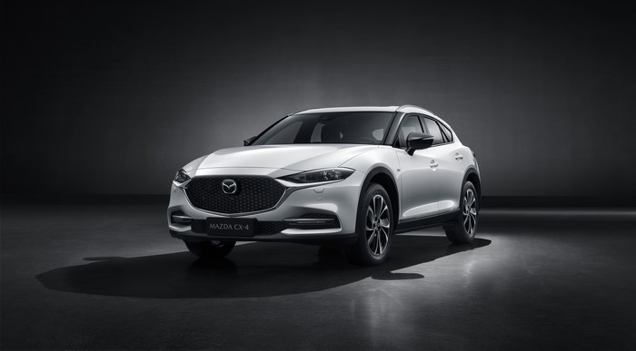 White Mazda CX-4 Crossover Car