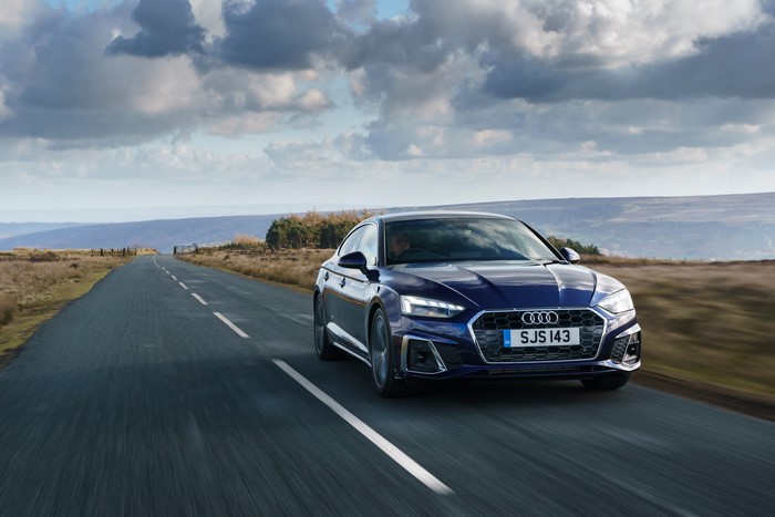 Audi A5 Sportback 40 TFSI S line on UK road