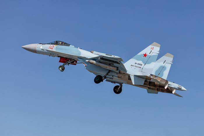 #883020 Su-35S, Fighter Airplane, Airplane, Sukhoi Su-35, Russian, Side ...