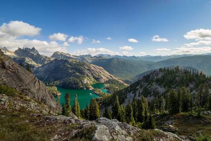 Chickamin Mountain Lake Scenery in USA