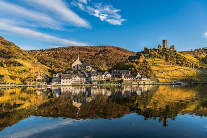 Beilstein village on the Moselle River in Autumn, Germany