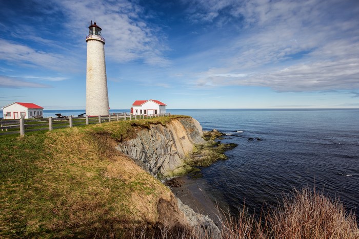 4K Forillon National Park Canada Coast Lighthouse