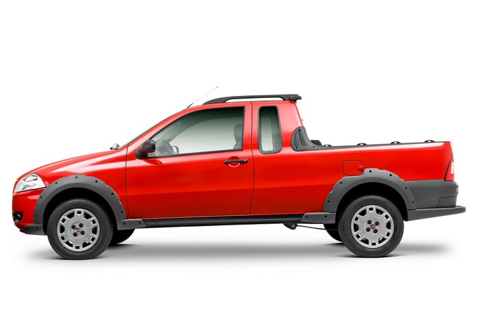 Red Fiat Pickup Truck