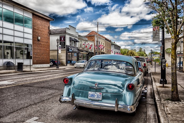 Vintage Car on a Canadian Street