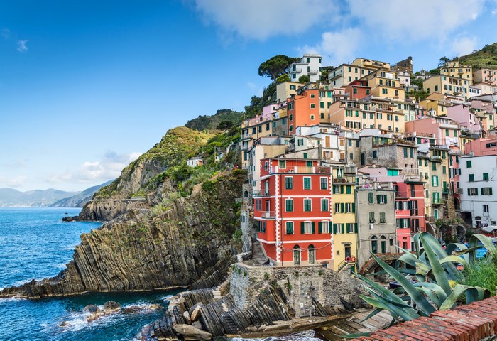 Riomaggiore, Italy Coastline with Colorful Buildings