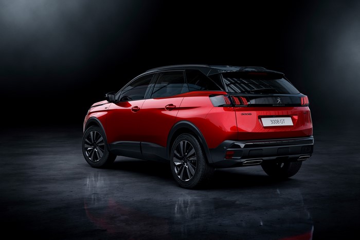 Red Peugeot 3008 GT Crossover