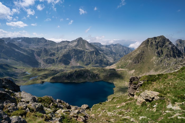 Etang Blaou Lake in the Pyrenees Mountains, France
