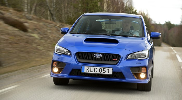 Blue 2015 Subaru WRX STI Sedan