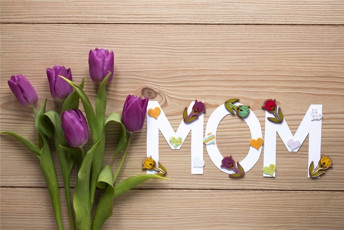 Mother's Day Tulips on Wood