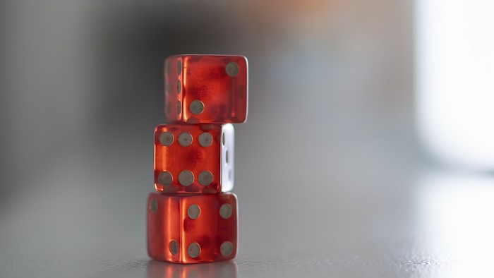 Stack of Three Red Dice