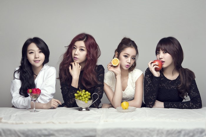 4K Portrait of Four Asian Women with Fruits