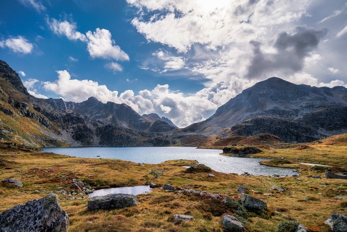 Lake and Mountains in Pyrenees, France
