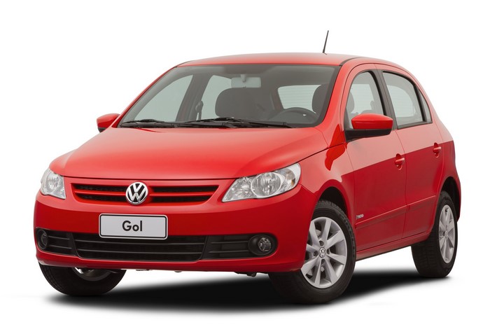 Red Volkswagen Gol car