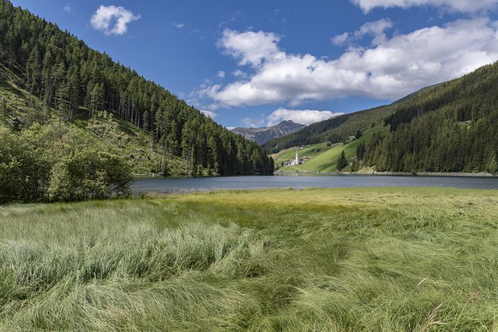 Lake Valdurna in Sarentino, Bolzano, Italy