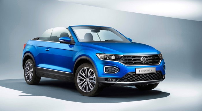 4K Blue Volkswagen T-Roc Cabriolet