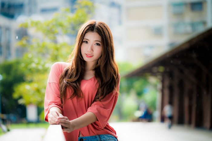 4K, Asian, Bokeh, Brown haired, Glance, Hands, Cute, HD Wallpaper ...