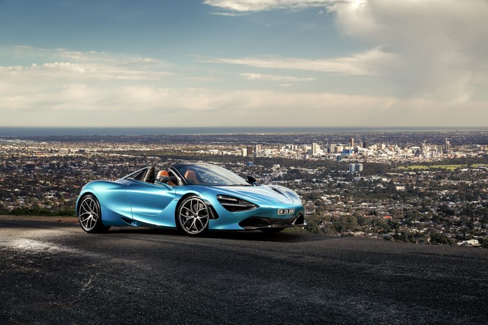 Light Blue McLaren 720S Spider Roadster