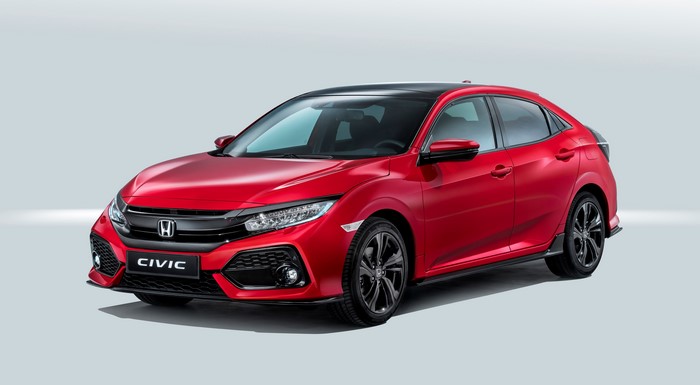 Red Honda Civic Hatchback