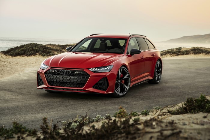 Red Audi RS6 Avant Estate Car