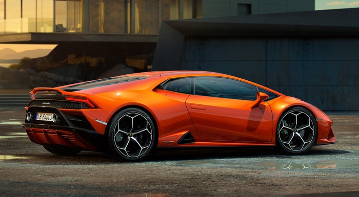 Orange Lamborghini Huracan EVO Coupe