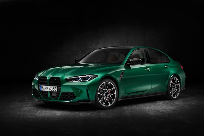 Green BMW M3 Competition (G80) Sedan