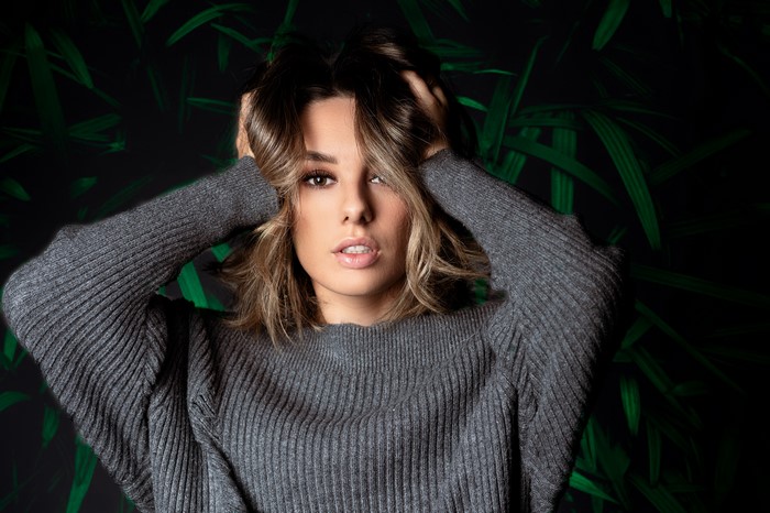 Eleonora in a Grey Sweater