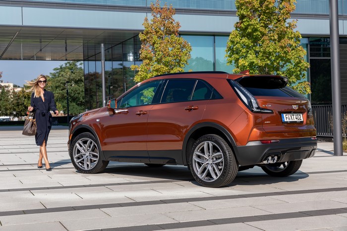 Cadillac XT4 Crossover with Woman and Handbag