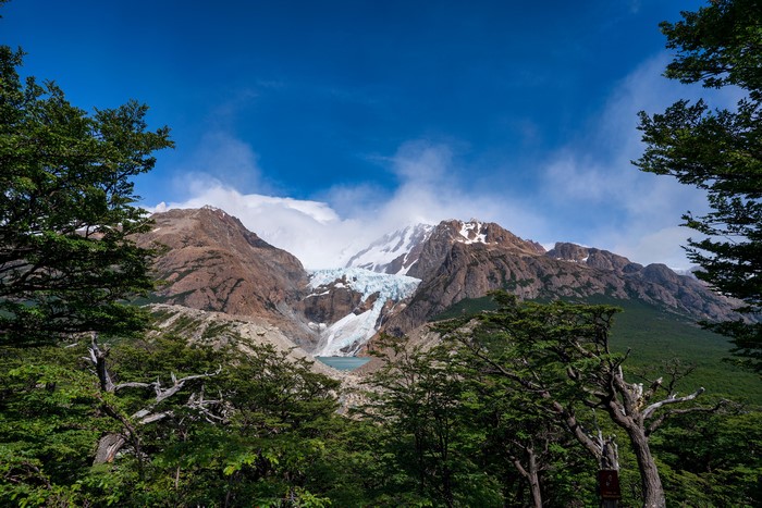4K Patagonia Argentina Mountains Glacier Trees