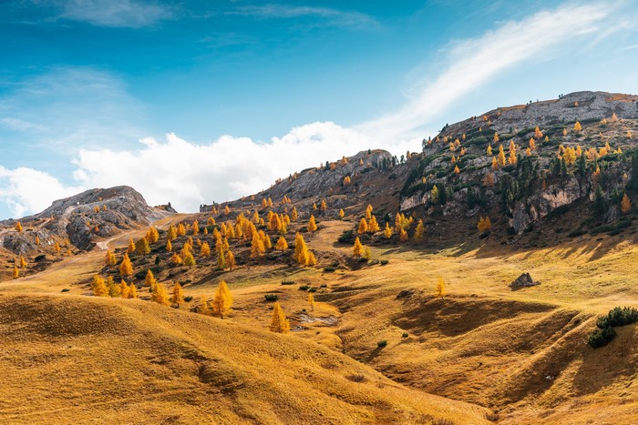 Autumn in the Dolomite Alps, South Tyrol, Italy