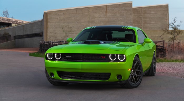 Green Dodge Challenger R/T Plus Shaker Coupe
