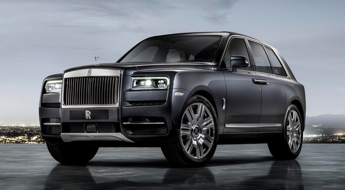 Grey Rolls-Royce Cullinan Luxury Crossover
