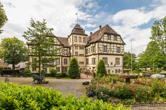 Half-timbered manor house in Neuenheerse, Germany