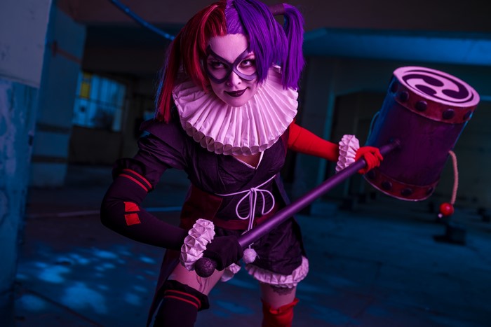 Harley Quinn from Batman Ninja Cosplay with Mallet