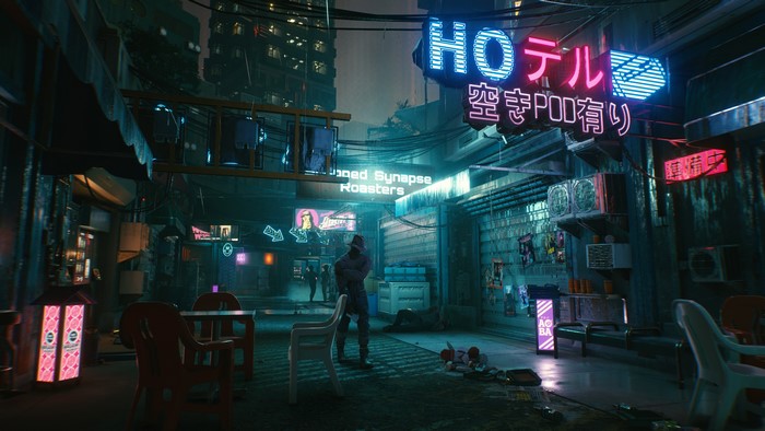 Cyberpunk 2077 Street at Night
