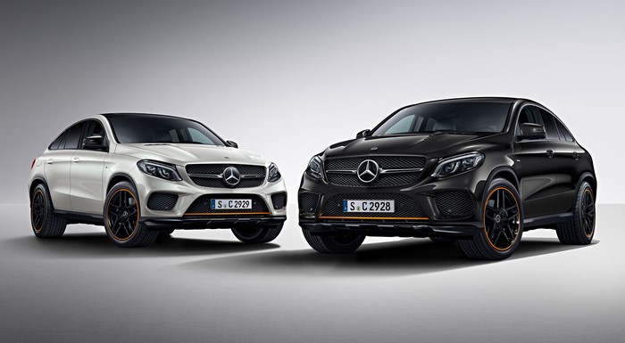 Two Mercedes-Benz GLE Coupe OrangeArt Edition cars