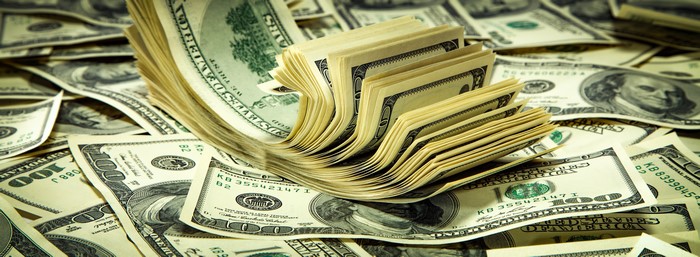 Stack of 100 Dollar Bills